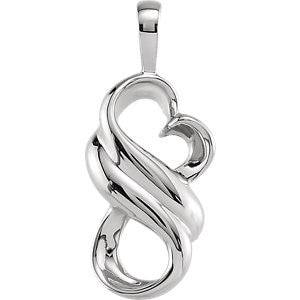 14K White Fashion Pendant