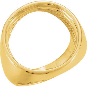 14K Yellow Coin Ring Mounting