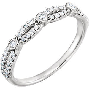 14K White 1-4 CTW Diamond Band