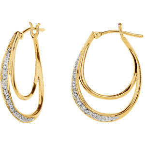 Diamond Hoop Earrings