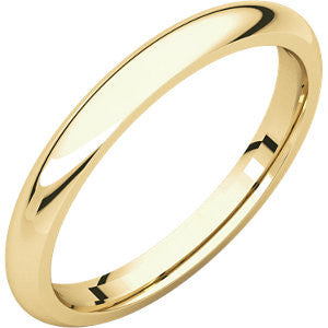 14K Yellow 2.5mm Comfort Fit Band