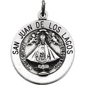 Sterling Silver 18.25mm Round San Juan de Los Lagos Medal