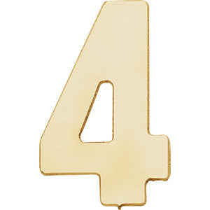 14K Yellow Number "4"