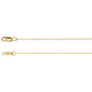 14K Yellow .75mm Rope 24" Chain