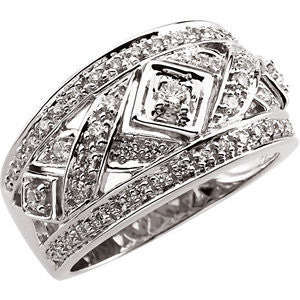 Openwork Diamond Band