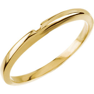 14K Yellow #8 Band with One-Notch