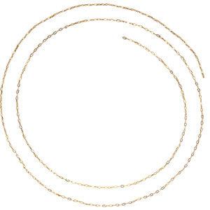 14K Yellow .50mm Solid Cable 16" Chain