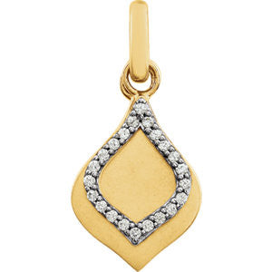 14K Yellow .08 CTW Diamond Pendant