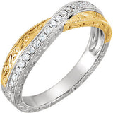 14K Rose & White 1/5 CTW Diamond Anniversary Band