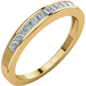 14K Yellow 1-3 CTW Diamond Anniversary Band Size 6