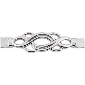 14K White Bracelet Center