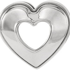 14K Yellow 14x14mm Heart Pendant Slide