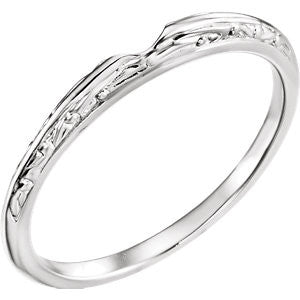 14K White Band for 4.8mm Round Ring