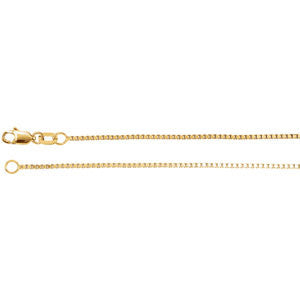 14K Yellow 1mm Box 20" Chain