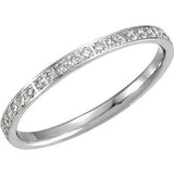 14K Rose 3/8 CTW Diamond Eternity Band Size 6