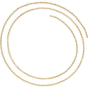 14K Yellow 1.5mm Solid Cable 20" Chain