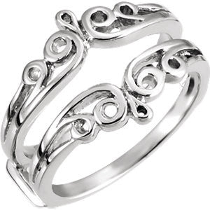 14K White Metal Ring Guard