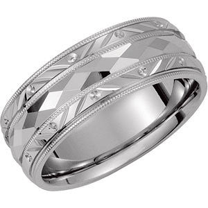 Continuum Sterling Silver 6mm Comfort Fit Design Band Size 11