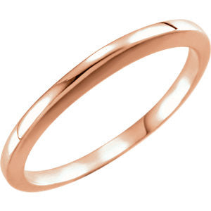 14K Rose #1 Band Un-Notched