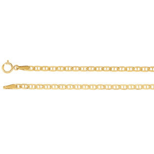 14K Yellow 2.25mm Anchor 20" Chain