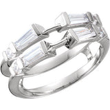 Platinum  1/2 CTW Diamond Ring Guard