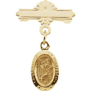 St. Christopher Baptismal Brooch