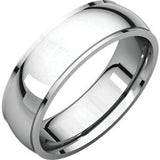 14K White 4mm Comfort Fit Edge Band