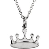 14K Yellow Tiny Posh Crown 16-18" Necklace