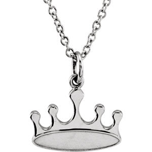 14K Yellow Tiny Posh Crown 16-18" Necklace