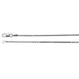 Sterling Silver 1.5mm Diamond Cut Wheat 16" Chain