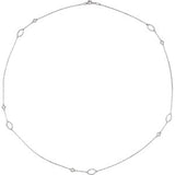 14K White 1/2 CTW Diamond 24" Necklace