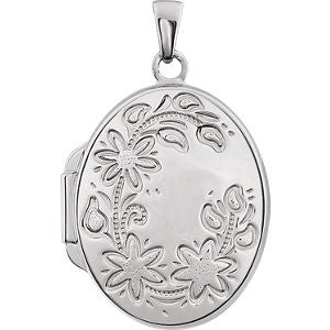 Sterling Silver Oval Locket