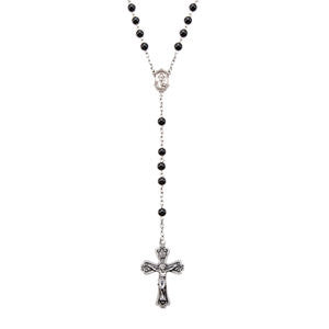 Black Onyx Bead Rosary