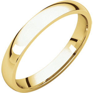 14K Yellow 3mm Light Comfort Fit Band