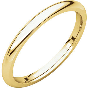 18K Yellow 2mm Comfort Fit Band