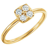 14K White 1/4 CTW Diamond Stackable Ring