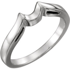 14K White Band for 6.5mm Round Engagement Ring