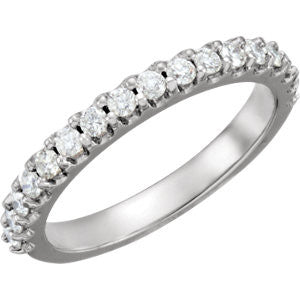 14K White 1-2 CTW Diamond Band