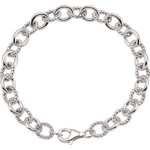 Sterling Silver Link 7.5" Chain