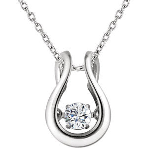 14K White 1-6 CTW Diamond Mystara® 18" Necklace