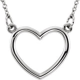 14K Yellow 15.75x17mm Heart 16" Necklace