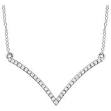 14K Yellow 1/6 CTW Diamond "V" 18" Necklace