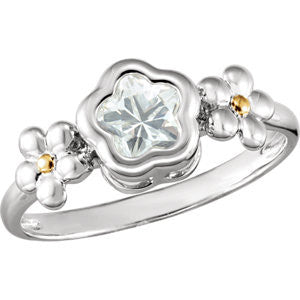 Sterling Silver BFlower&trade; White CZ Ring