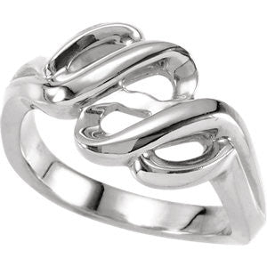 14K White Metal Fashion Ring