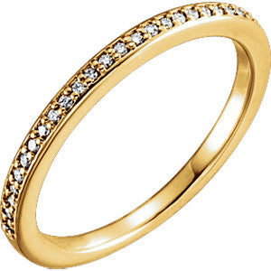 14K Yellow 1-8 CTW Diamond Band