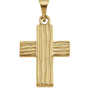 14K Yellow 18x14.5mm The Rugged Cross® Pendant