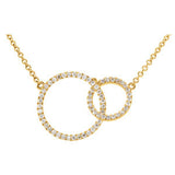 14K White 1/3 CTW Diamond Circle 18" Necklace