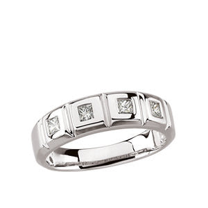 14K White 1-4 CTW Diamond Anniversary Band