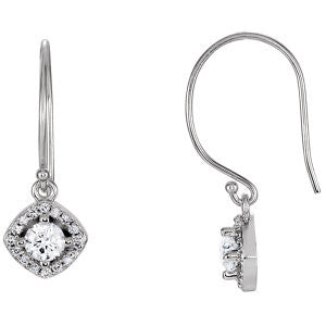 14K White 5-8 CTW Diamond Earrings