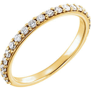 14K Yellow 3-8 CTW Diamond Band